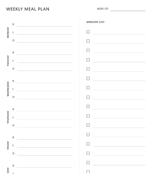 Weekly Meal Planner Preview